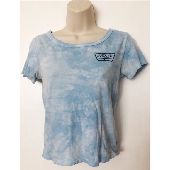 Vans Tops - Vans Blue Tie Dye Cropped Top Shirt